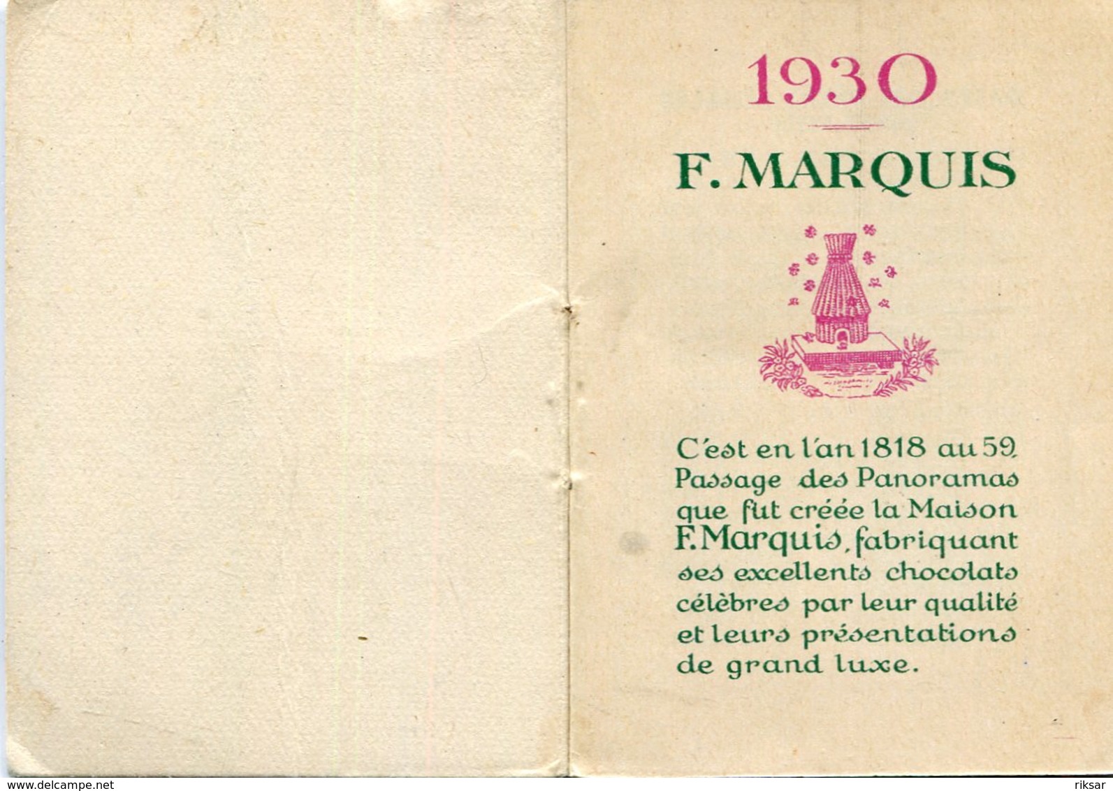 CALENDRIER 1930 - Petit Format : 1921-40