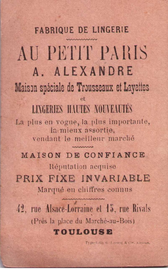 Chromo AU PETIT PARIS Toulouse 31 - ETATS-UNIS Décorations Armoieries Blasons Timbre Monnaie -  Scans Recto-verso - Autres & Non Classés