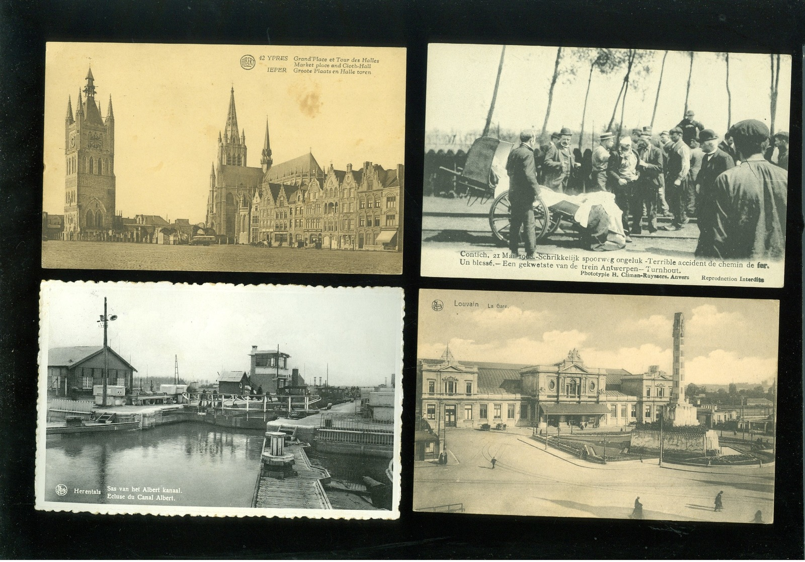 Beau lot de 60 cartes postales de Belgique     Mooi lot van 60 postkaarten van België  - 60 scans