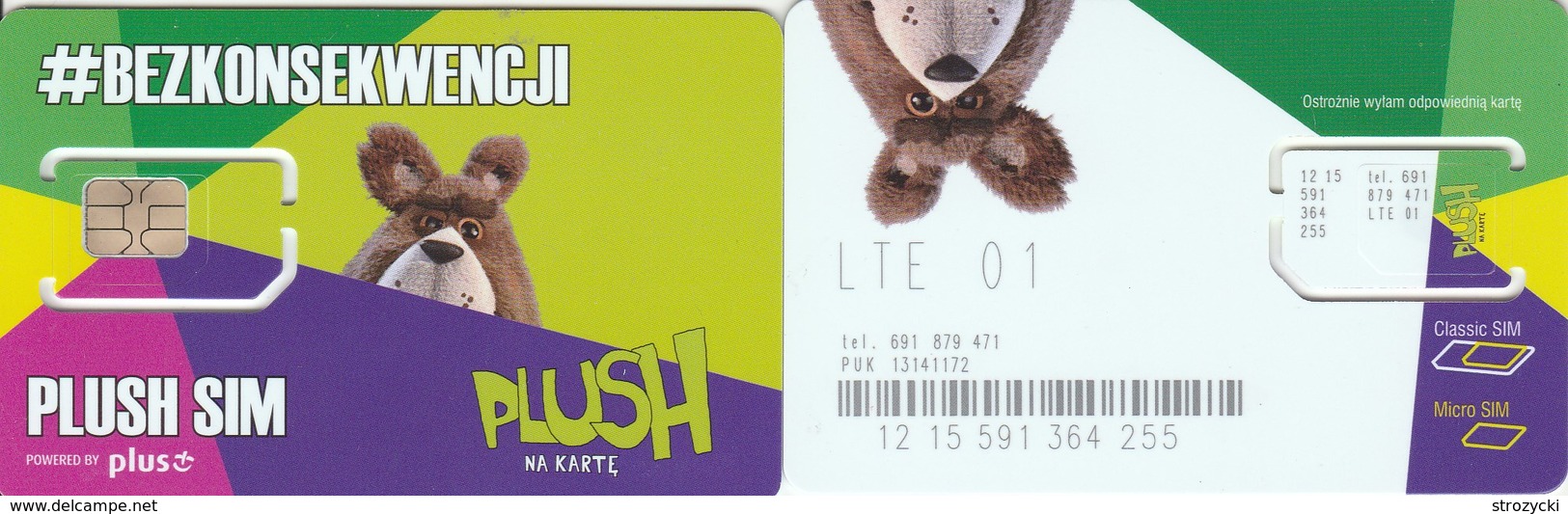 Poland - Plush (standard, Micro SIM) - GSM SIM  - Mint - Poland