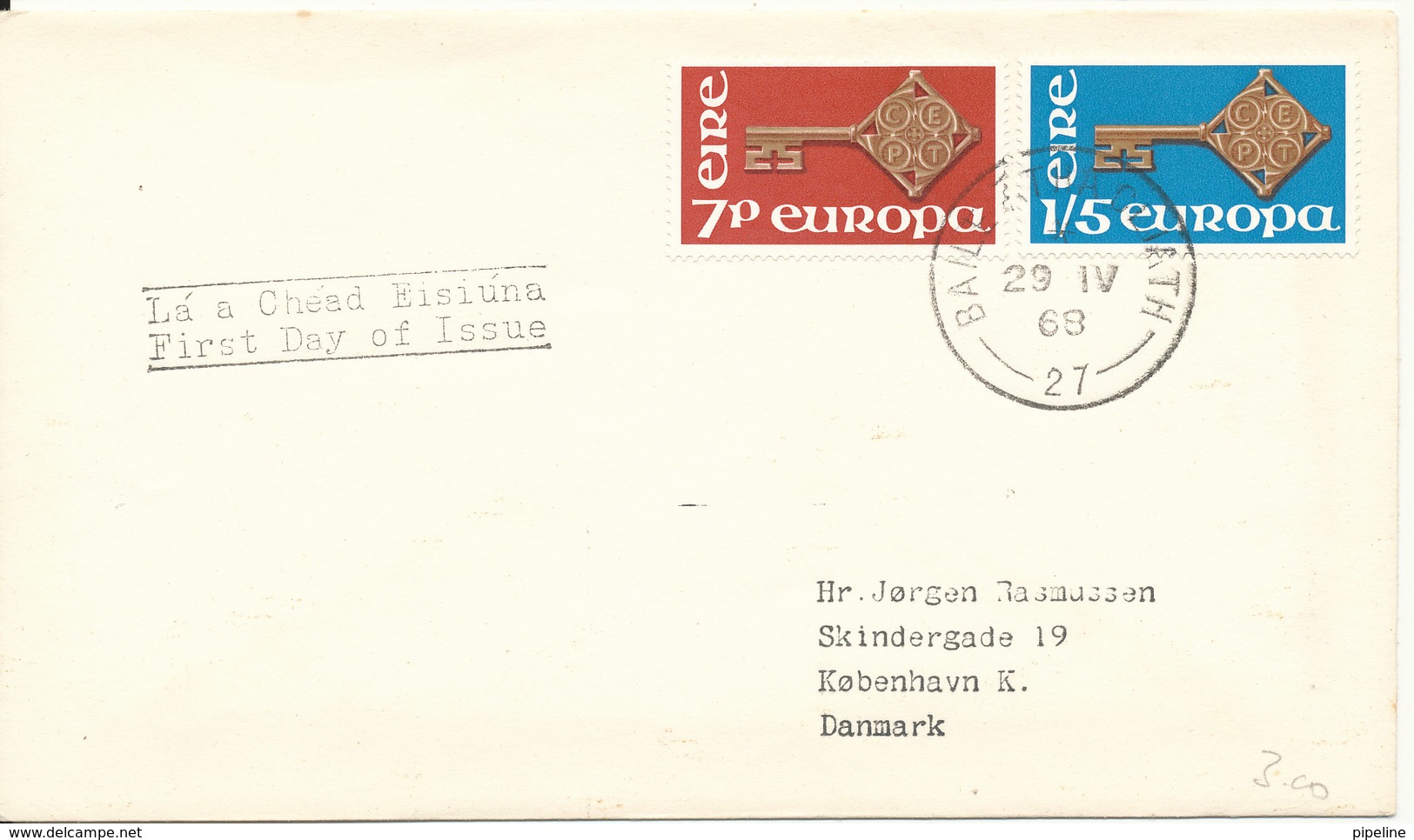 Ireland FDC 29-4-1968 EUROPA CEPT Complete Set Of 2 With Cachet - 1968