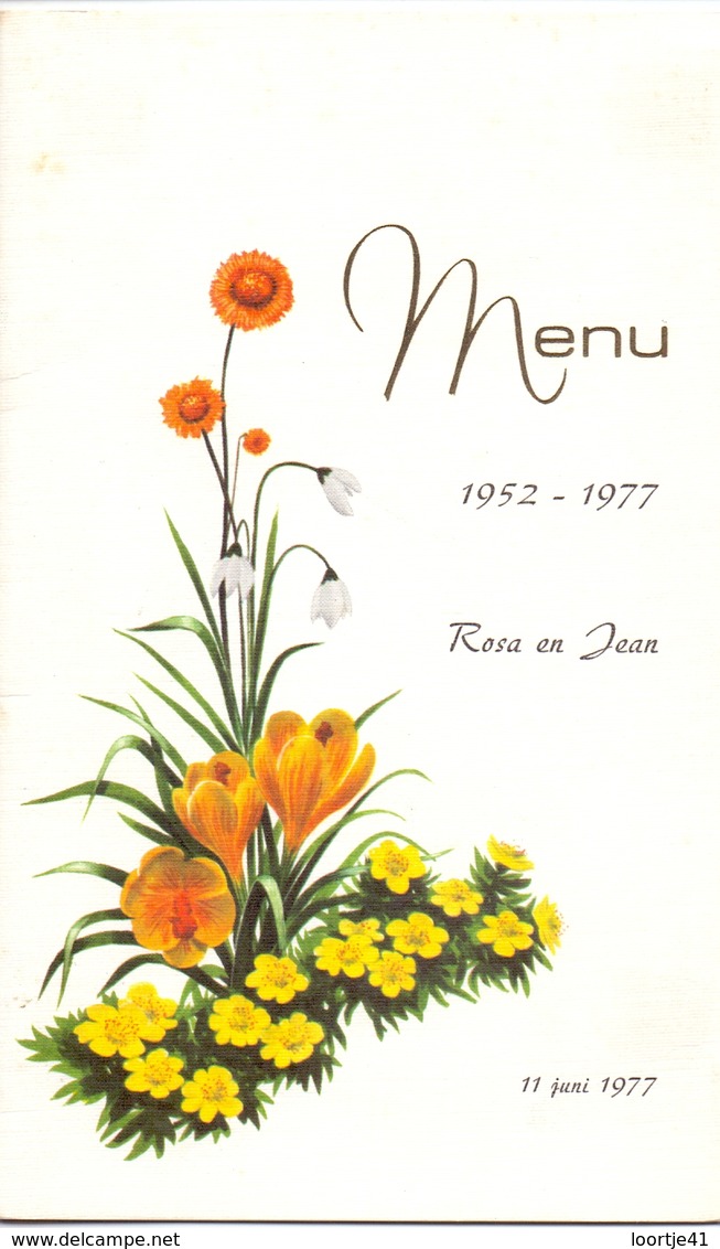 Menu - Jubilé Rosa & Jean 1977 - Gelmen - Menus