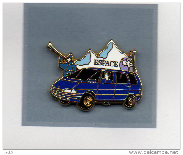 Pin's  Automobile  Renault  Espace  Bleu  Marine  Signé  ARTHUS  BERTRAND - Arthus Bertrand