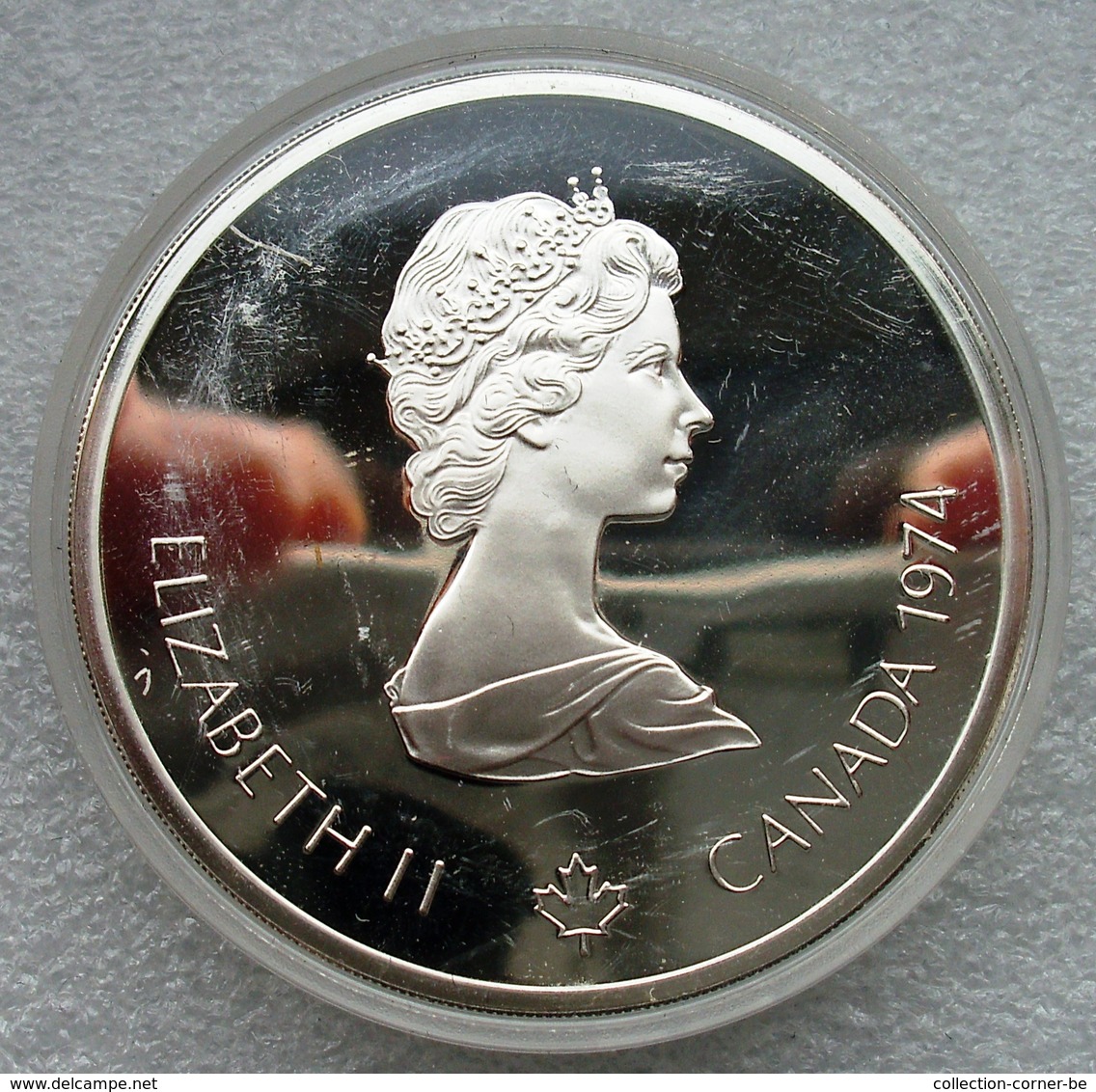 Canada, 10 Dollars QP, 1974, Zilver .925, 21e Olympics Montreal, In Capsule (krasjes Op Capsule) - Canada