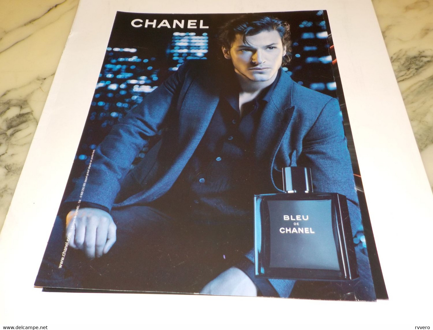 ANCIENNE PUBLICITE GASPARD ULLIEL PARFUM BLEU DE  CHANEL 2014 - Other & Unclassified