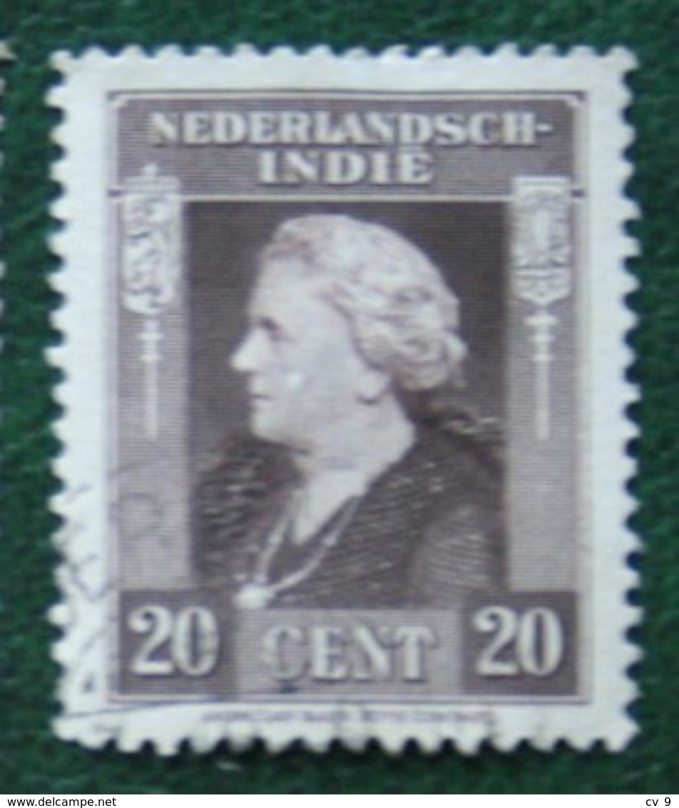 Koningin Wilhelmina 20 Ct NVPH 312 1945-1946 Gestempeld / Used NEDERLAND INDIE / DUTCH INDIES - Niederländisch-Indien