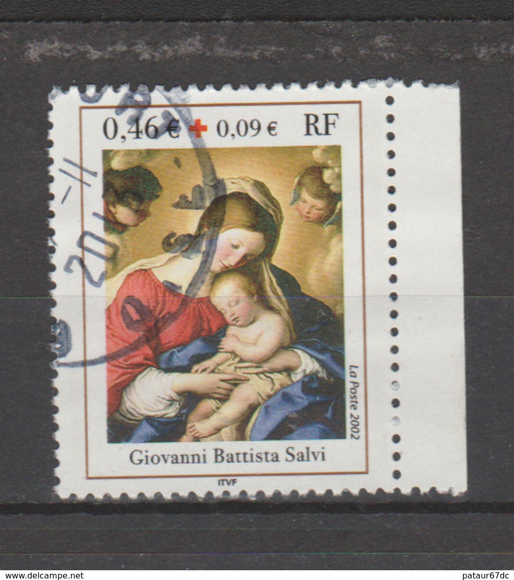 FRANCE / 2002 / Y&T N° 3531a : Croix-Rouge (Salvi) De Carnet (avec Bord) - Choisi - Cachet Rond - Used Stamps