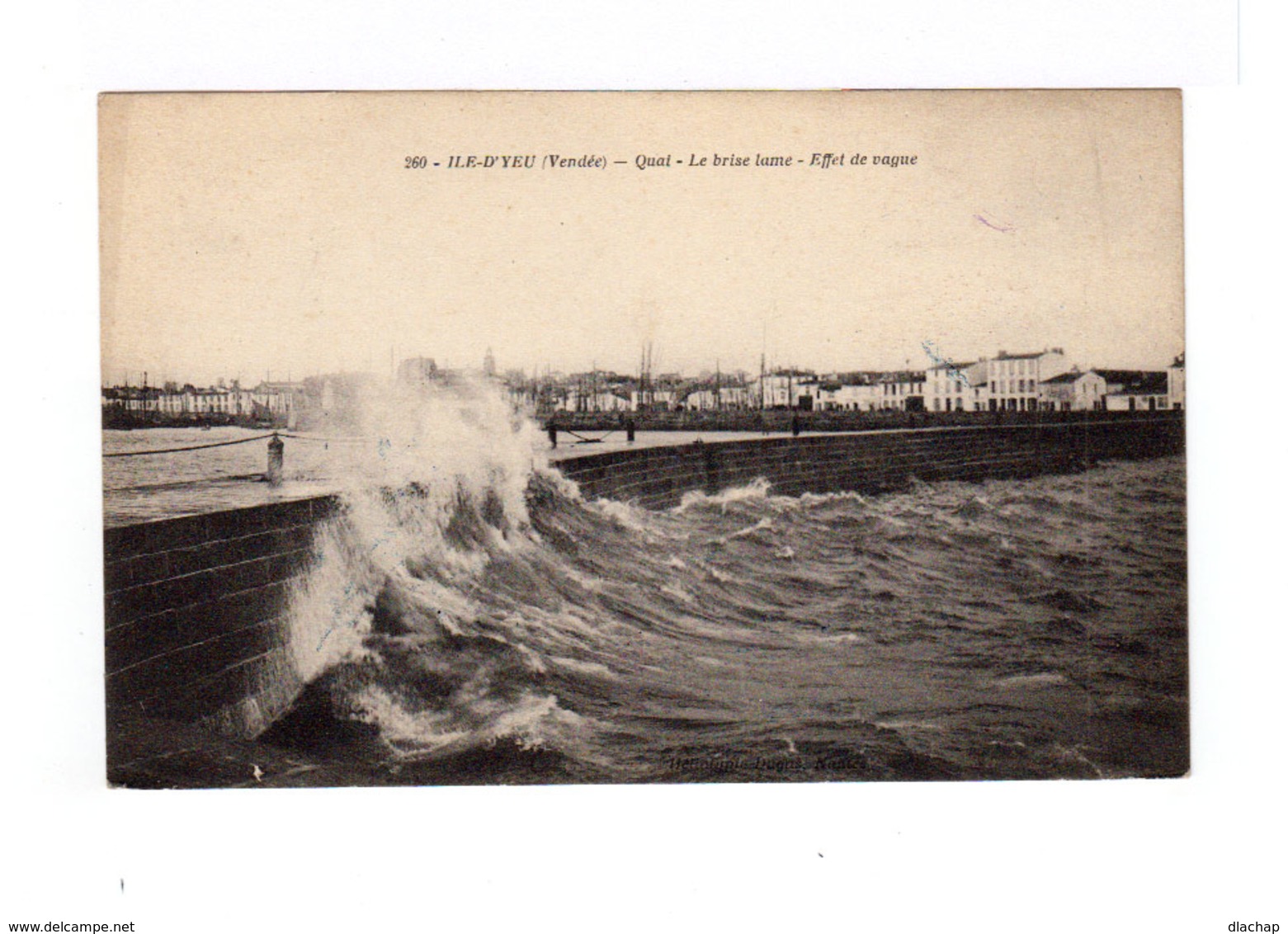 Ile D'Yeu. Vendée. Quai. Le Brise Lame. Effet De Vague. (2979) - Ile D'Yeu