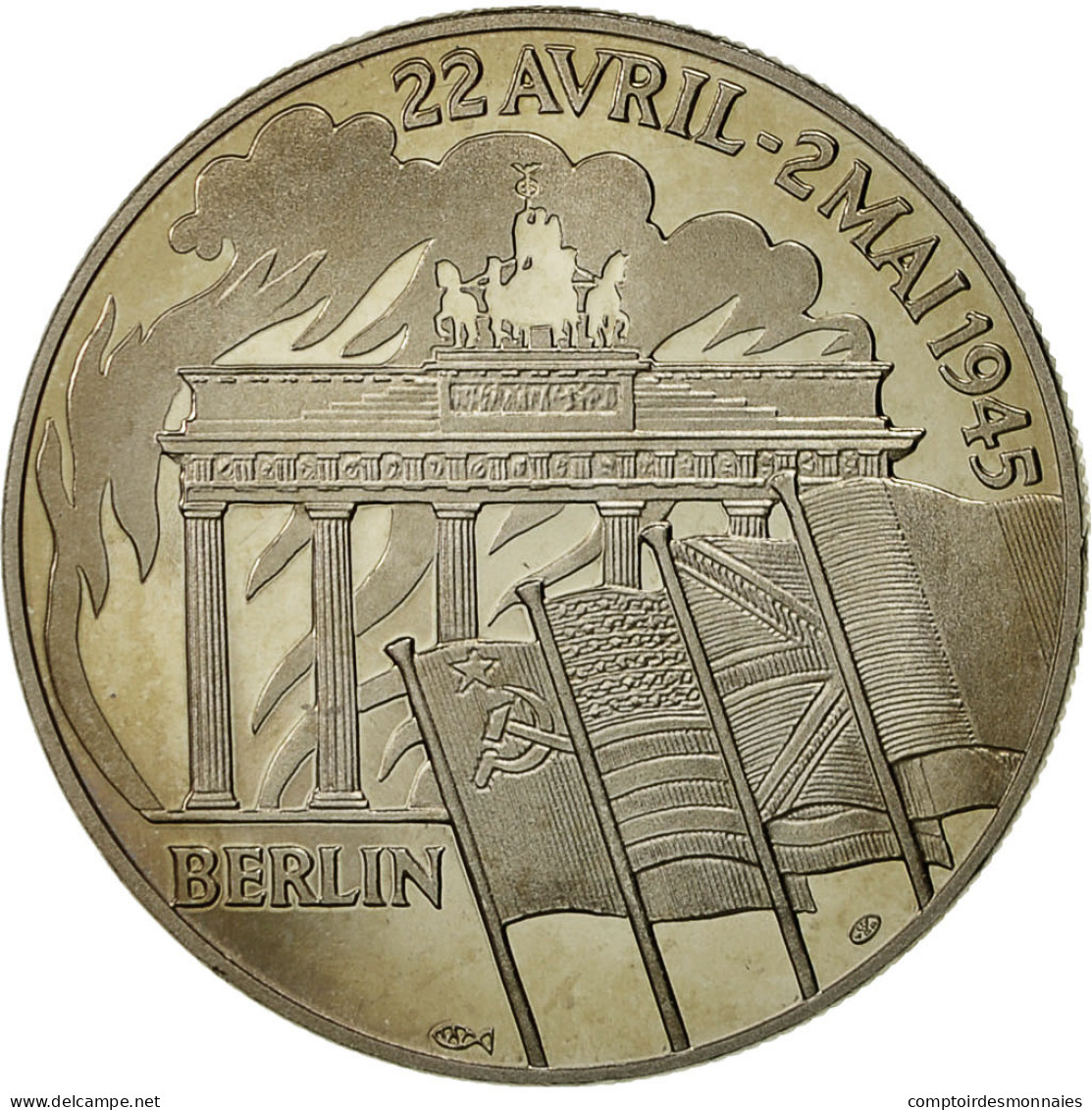 France, Médaille, Seconde Guerre Mondiale, Berlin, 1945, SPL+, Copper-nickel - Andere & Zonder Classificatie
