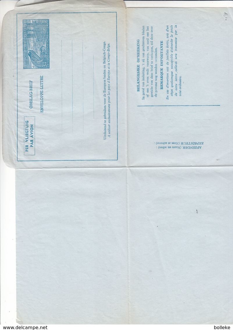 Belgique - Enveloppe Lettre  - Entier Postaux - Métallurgie - Soudure - Enveloppes-lettres