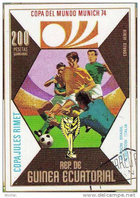 Fußballer Des Jahres 1973 Äquator.Guinea 316A/B,Blocks 86+87 O 3€ Bloque S/s Football Blocs Soccer Sheets Bf Africa - 1950 – Brésil