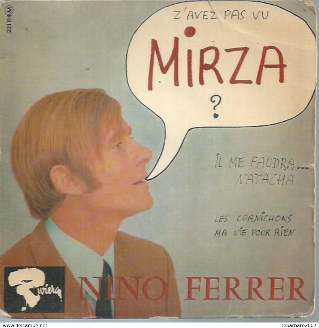 45 Tours EP - NINO FERRER - RIVIERA 231114 - " MIRZA " + 3 - Sonstige - Franz. Chansons