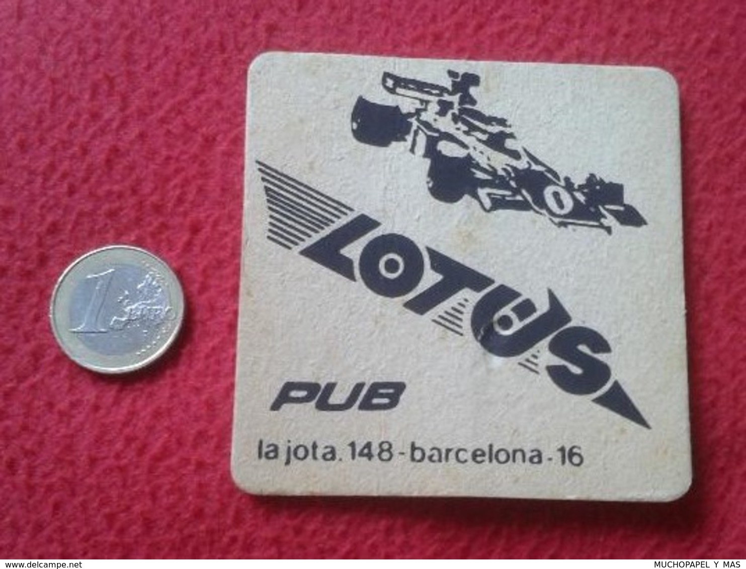 POSAVASOS COASTER LOTUS PUB LA JOTA 148 BARCELONA CATALONIA SPAIN F1 FORMULA 1 ? CLUB ? VER FOTO/S Y DESCRIPCIÓN CARS - Beer Mats