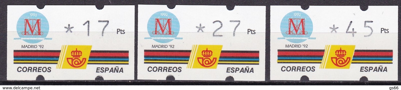1992, Spanien, ATM 6,  Madrid - Kulturhauptstadt Europas 1992. MNH ** - Ungebraucht