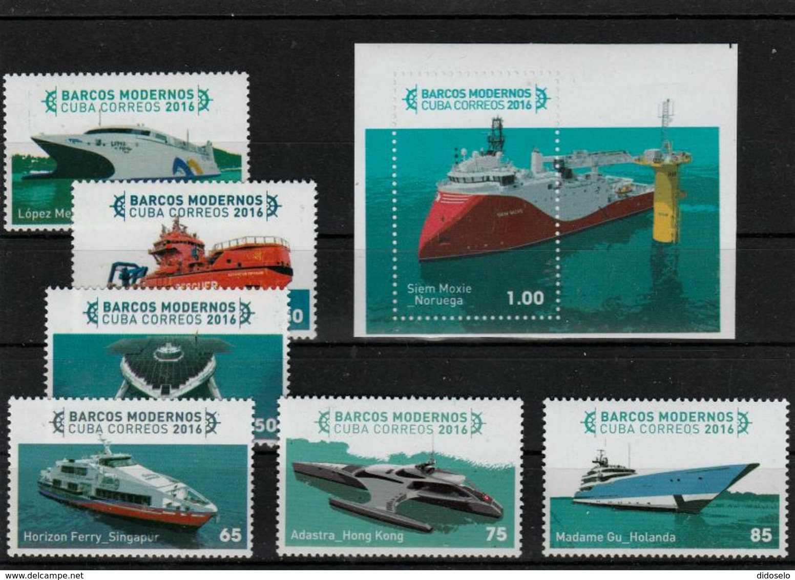 Cuba -2016 - Modern Ships - Complete Set + S/S --MNH (**) - Bateaux