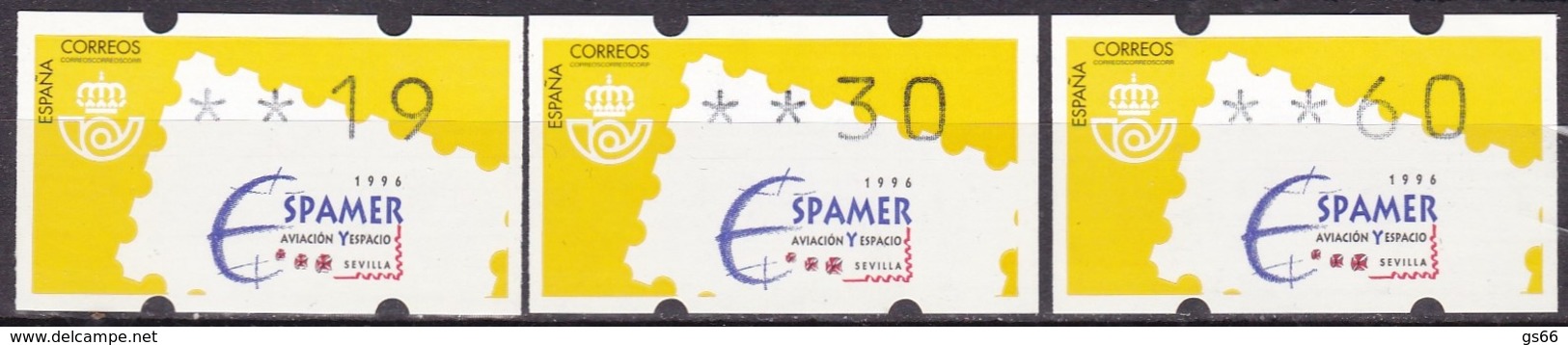 1996, Spanien, ATM 13,  ESPAMER ’96, Sevilla. MNH ** - Nuevos