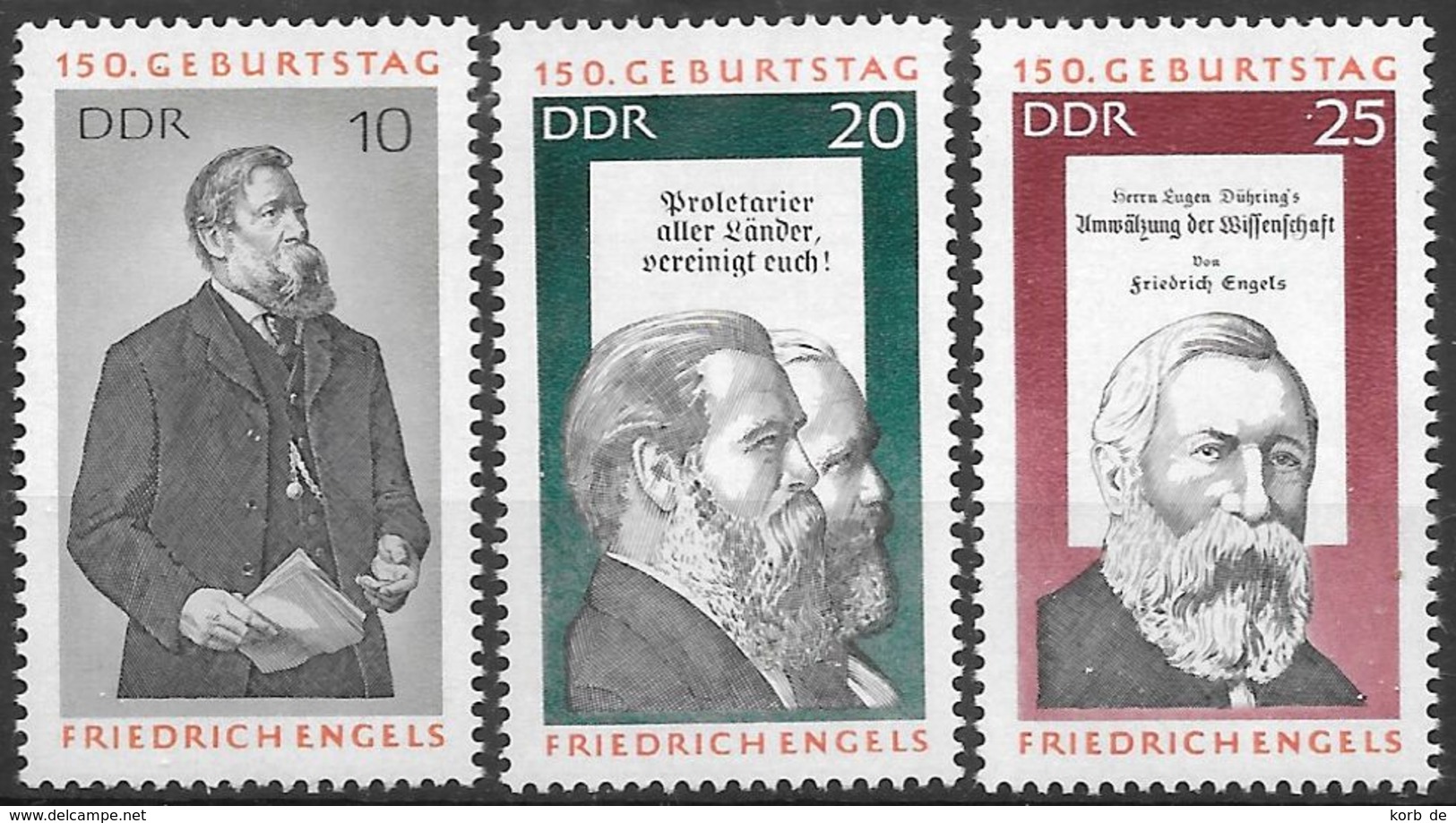 DDR 1970 / MiNr.   1622 – 1624   ** / MNH   (f655) - Ungebraucht