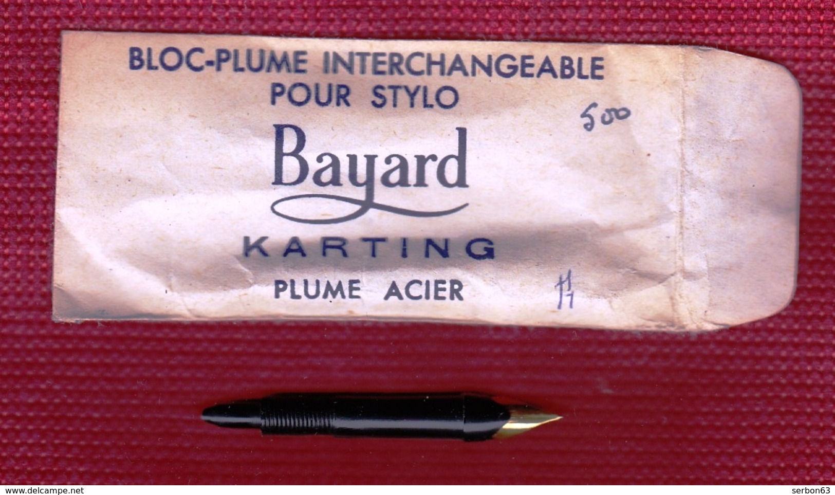 BLOC-PLUME INTERCHANGEABLE POUR STYLO BAYARD KARTING DES ANNÉES 50-60 OU 70 ? FERMETURE PAPETERIE - NOTRE SITE Serbon63 - Stylos