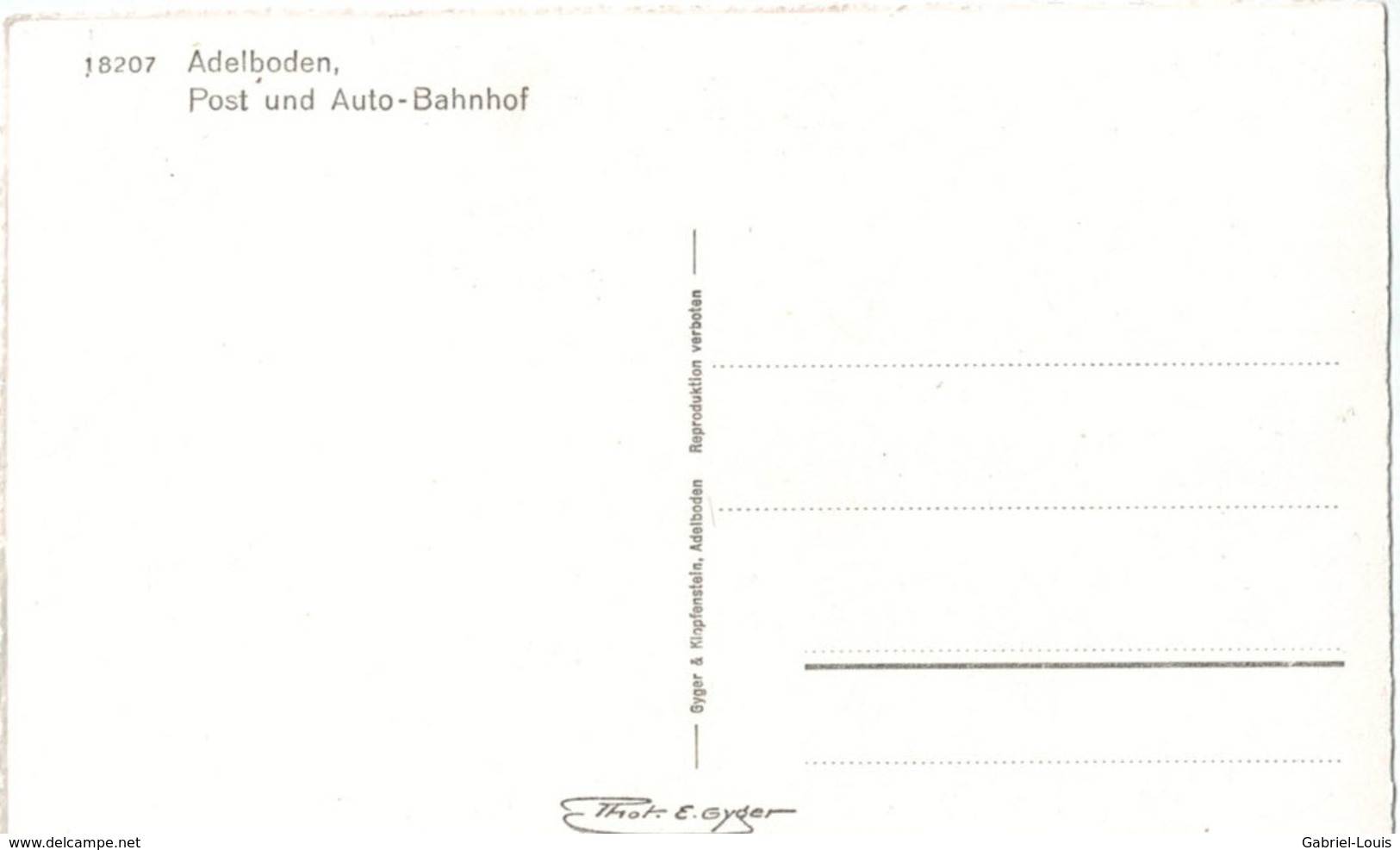 Adelboden, Post Und Auto-Bahnhof - Car Postal - Postbus - Non écrite -  Ungeschrieben - Adelboden