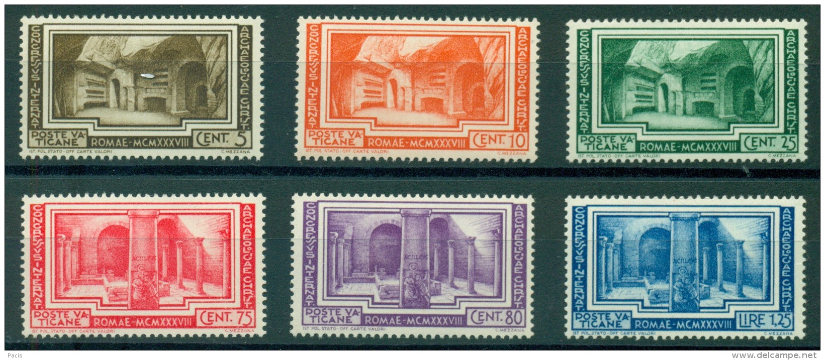 VATICANO 1938 ARCHEOLOGIA MNH** LUSSO - Ongebruikt