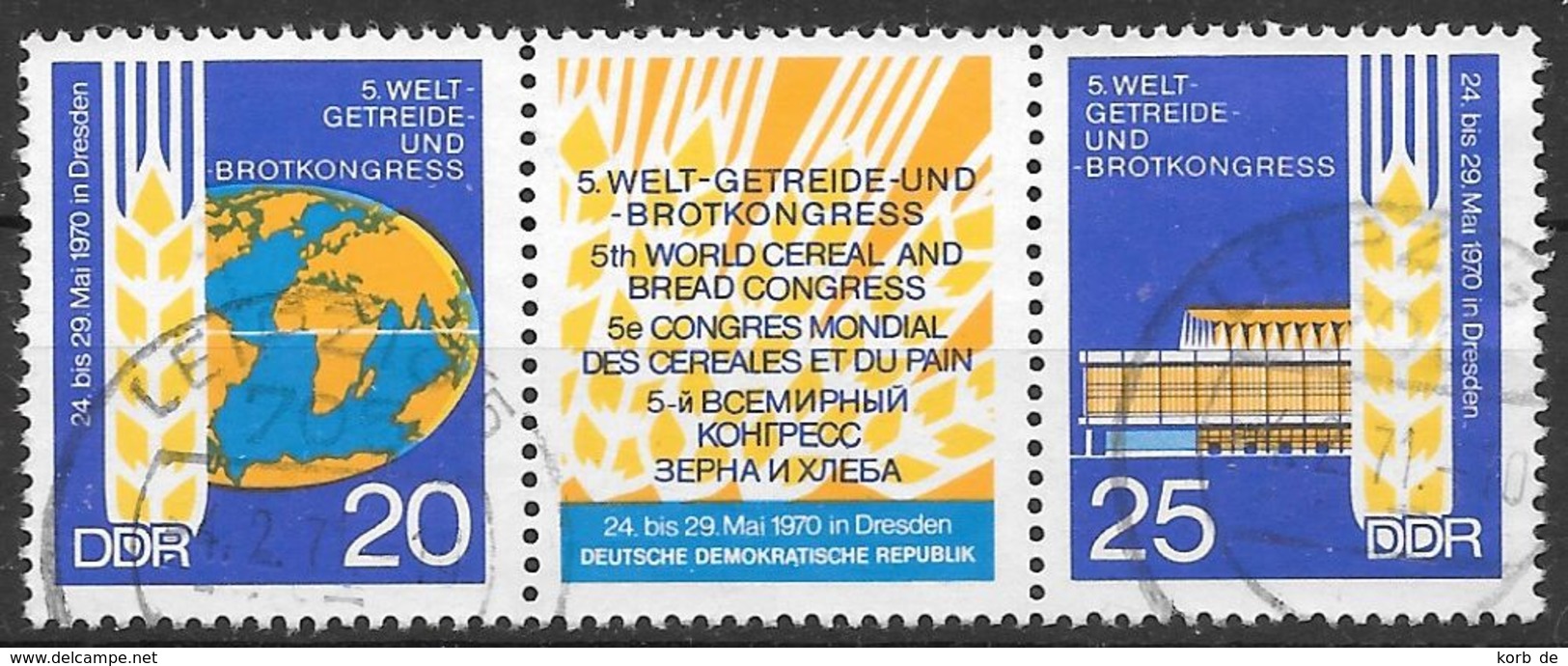 DDR 1970 / MiNr.   1575 – 1576  Dreierstreifen    O / Used   (f666) - Gebraucht