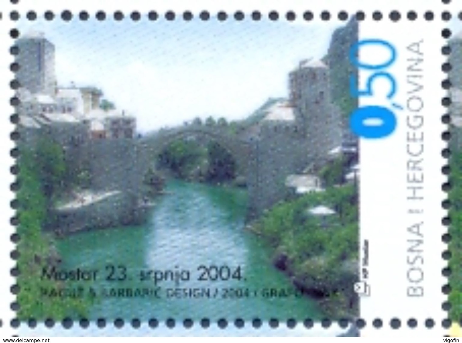 BHHB 2004-135 BRIDGE IN MOSTAR, BOSNA AND HERZEGOVINA HERZEGBOSNA (CROAT), 1 X 1v, MNH - Bosnie-Herzegovine