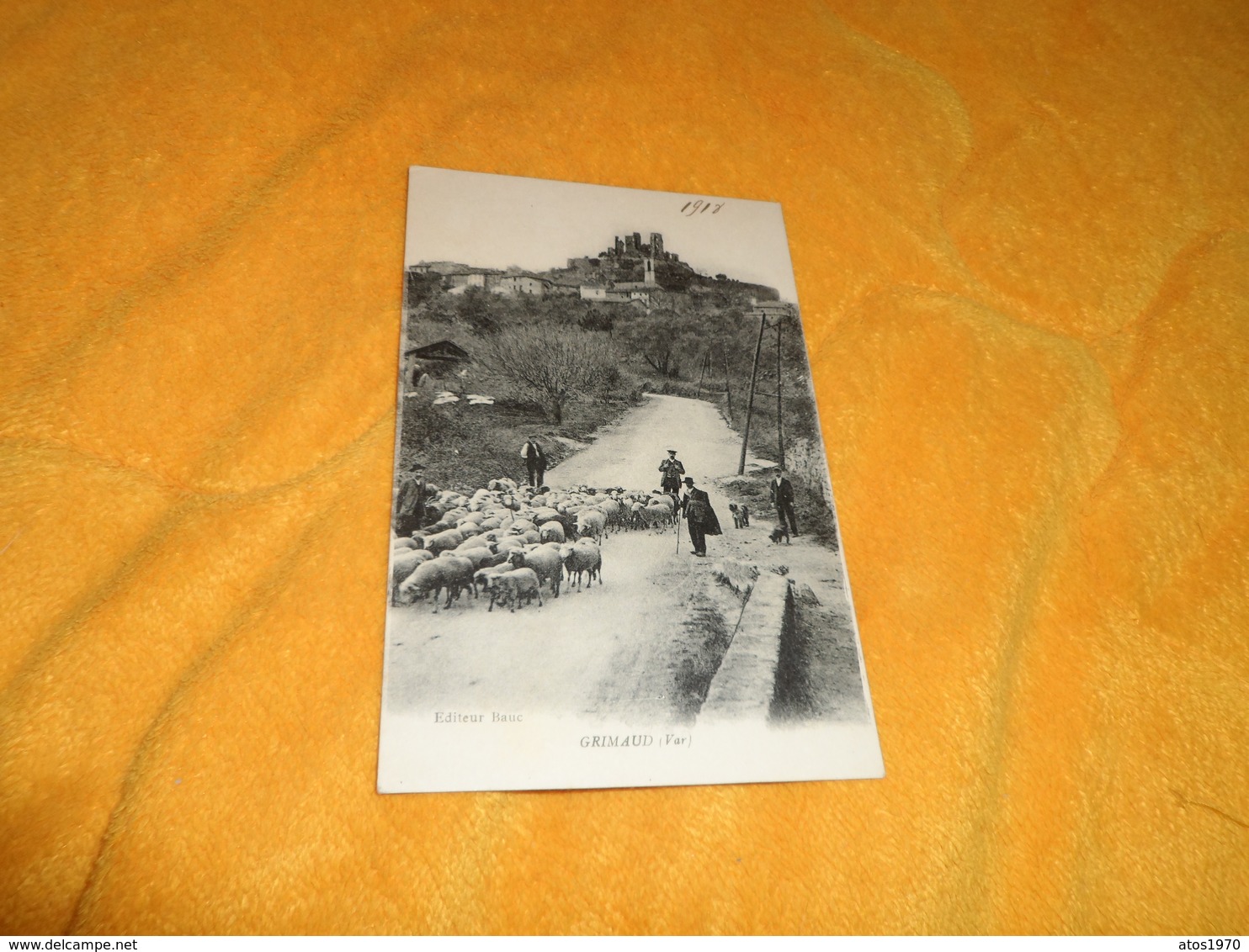 CARTE POSTALE ANCIENNE NON CIRCULEE DATE ?. / GRIMAUD. VAR. ANIMATION TROUPEAU DE MOUTONS.. - Other & Unclassified