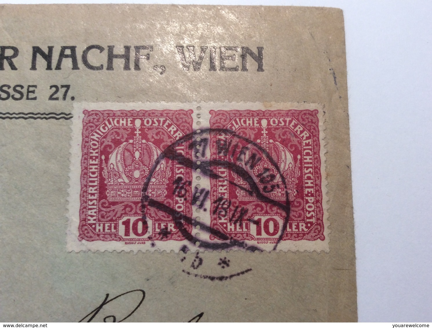 Sweden Schweden 1918 Postage Due LÖSEN Cover From Österreich Wien ZENSUR > STOCKHOLM (censored WW1 Brief Lettre - Briefe U. Dokumente