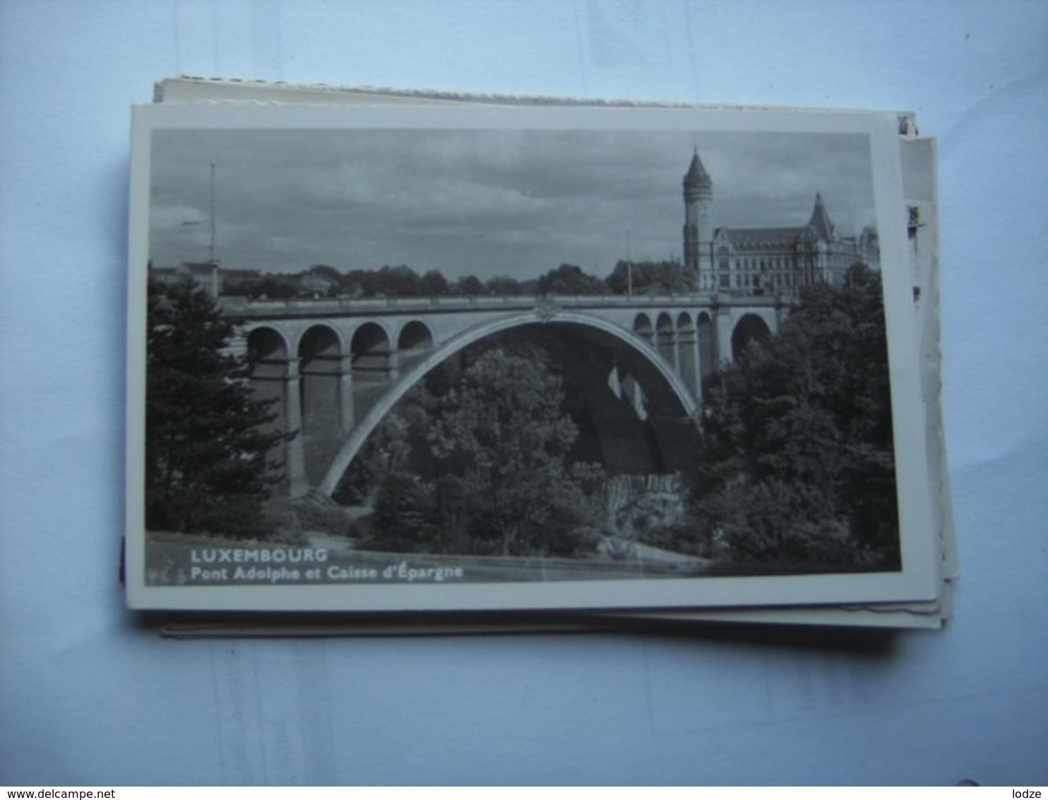 Luxemburg Luxembourg Stadt Ville City Pont Adolphe Et Caisse D Epargne Photocard - Luxemburg - Stad