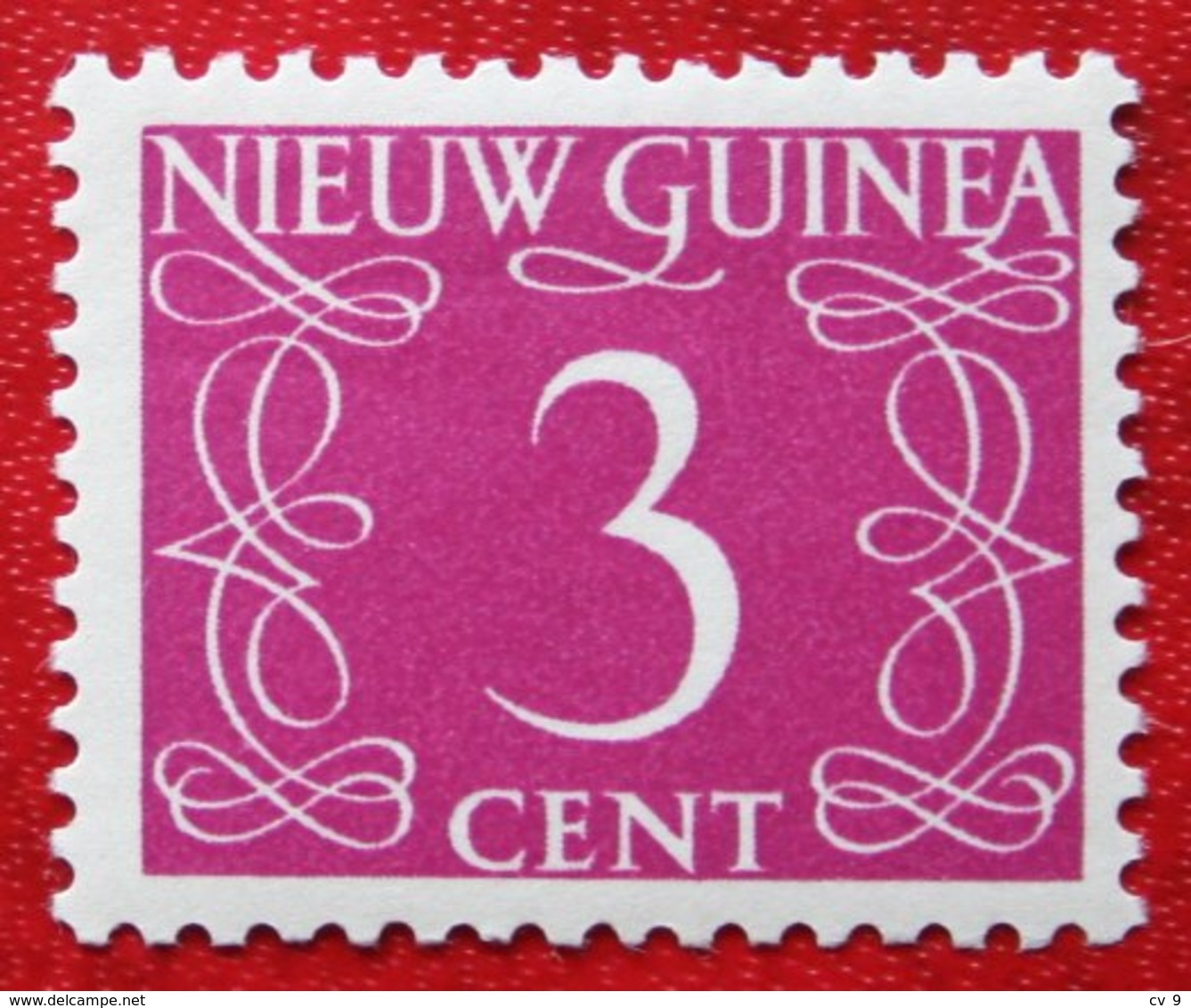 Cijfer 3 Ct NVPH 4 1950 MH / Ongebruikt NIEUW GUINEA NIEDERLANDISCH NEUGUINEA NETHERLANDS NEW GUINEA - Nederlands Nieuw-Guinea