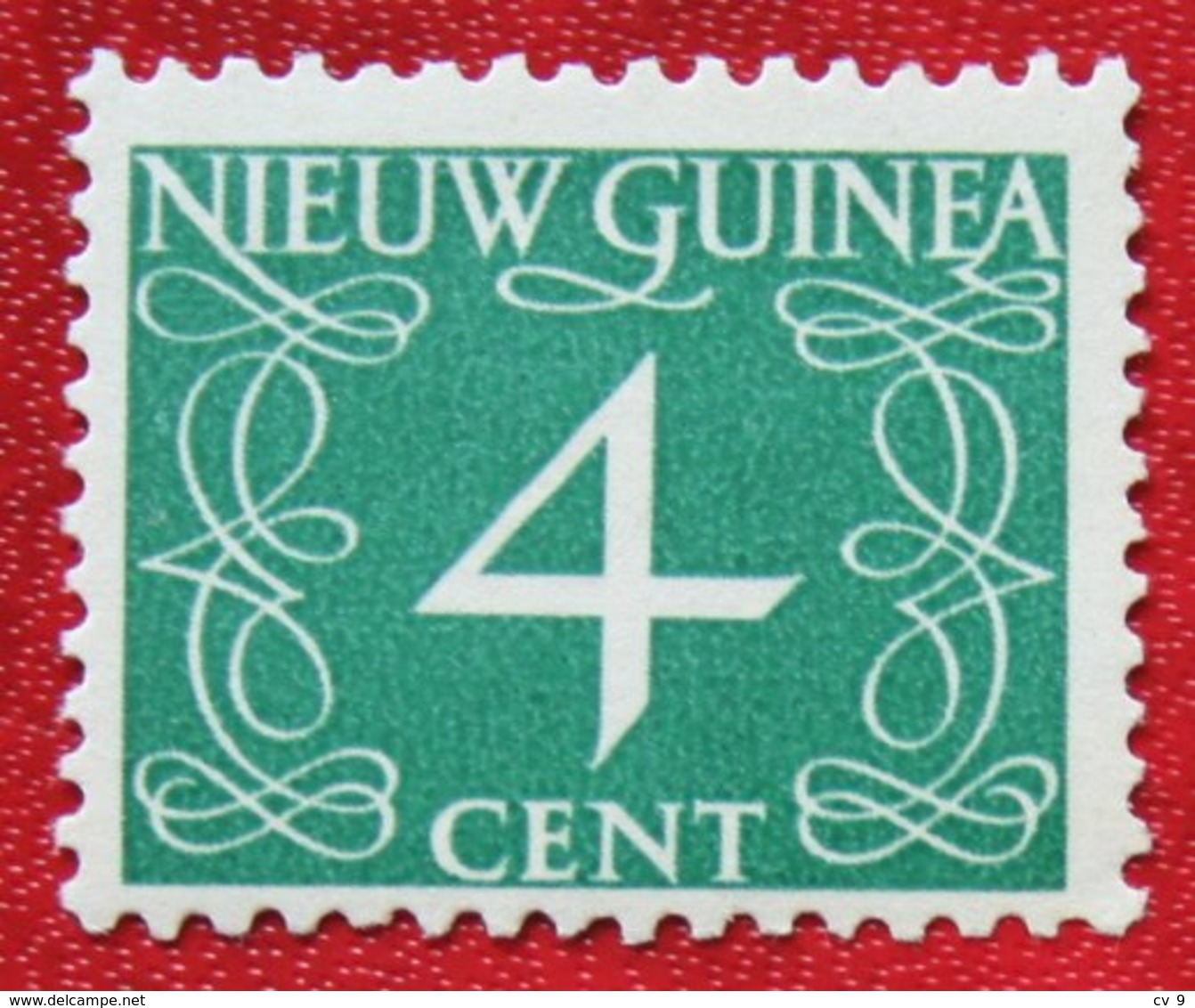 Cijfer 4 Ct NVPH 5 1950 MH / Ongebruikt NIEUW GUINEA NIEDERLANDISCH NEUGUINEA NETHERLANDS NEW GUINEA - Niederländisch-Neuguinea