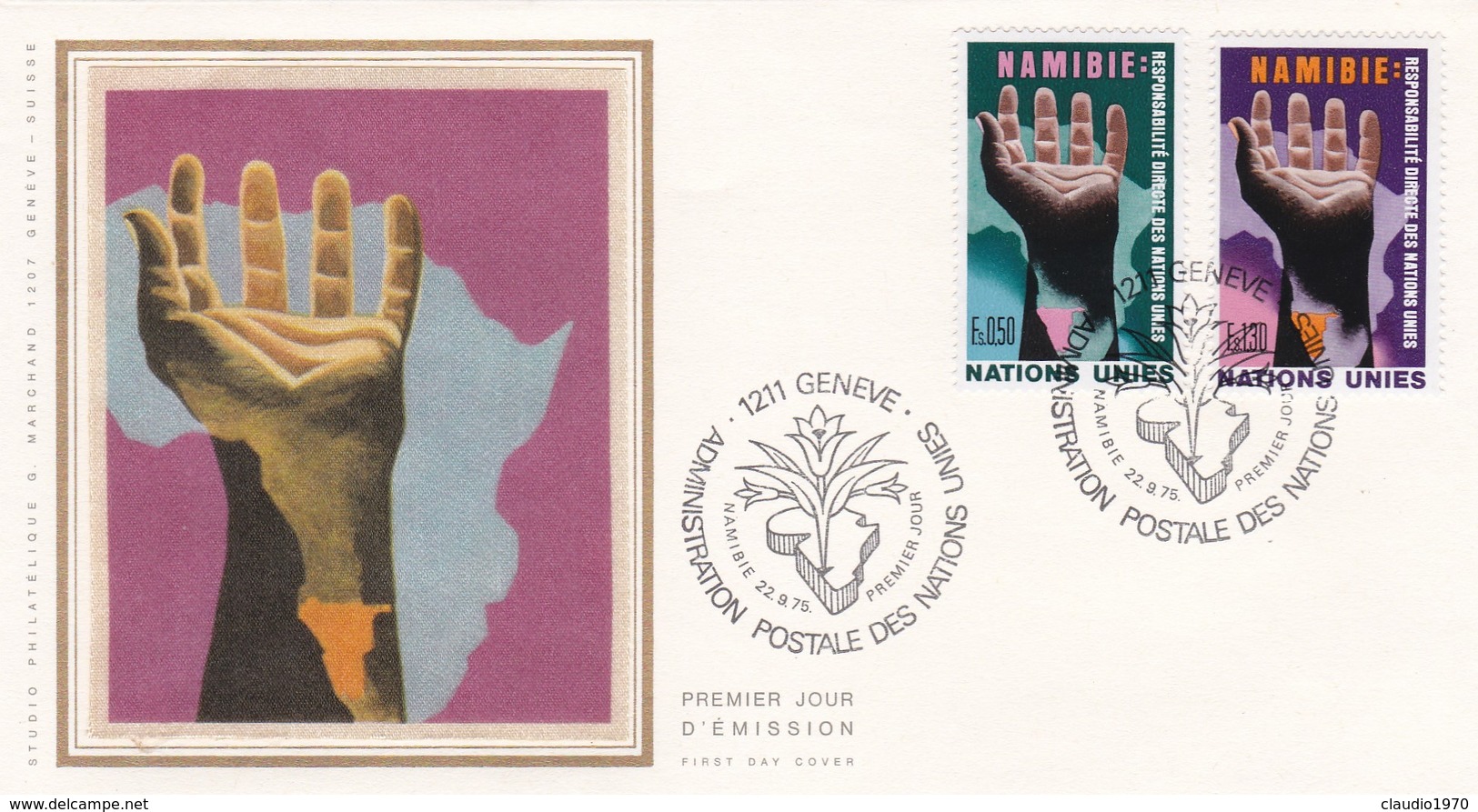 BUSTA F.D.C. - SVIZZERA - NAZIONI UNITE GINEVRA - 1975 - FDC