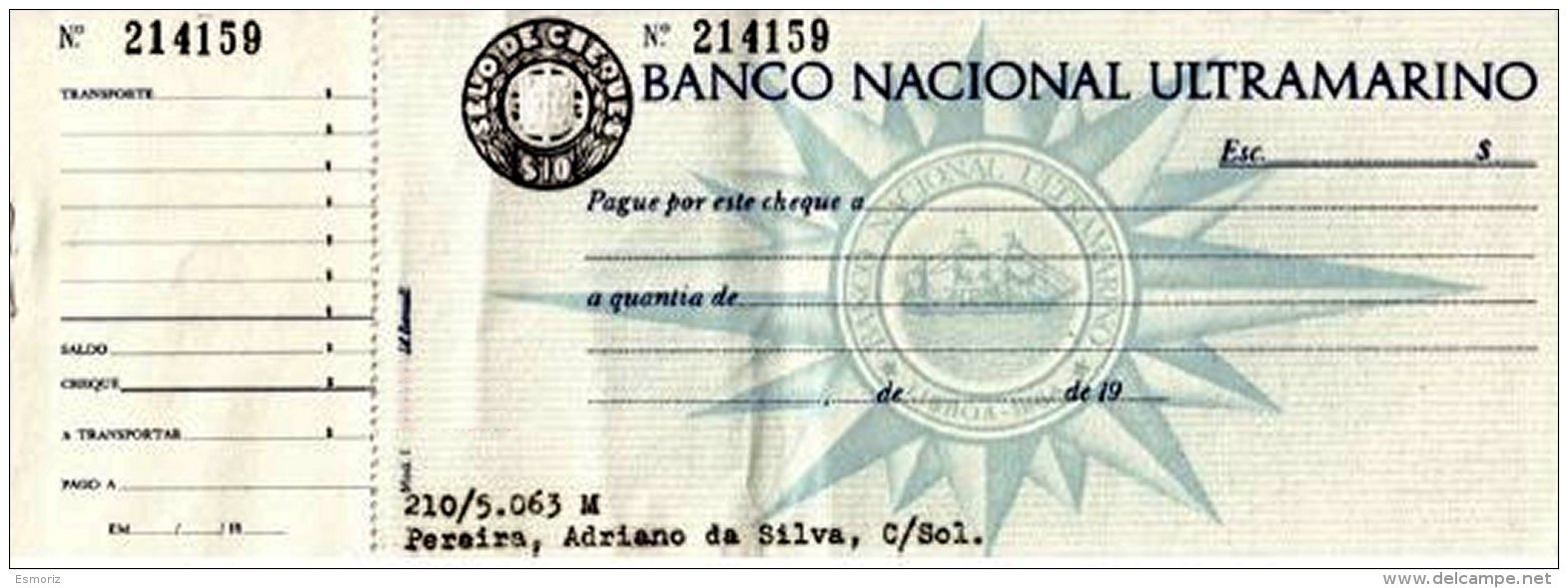 PORTUGAL, Cheques, F/VF - Ongebruikt