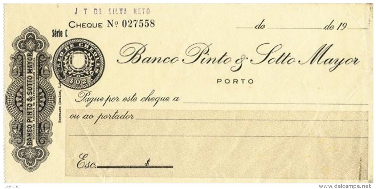 PORTUGAL, Cheques, F/VF - Neufs