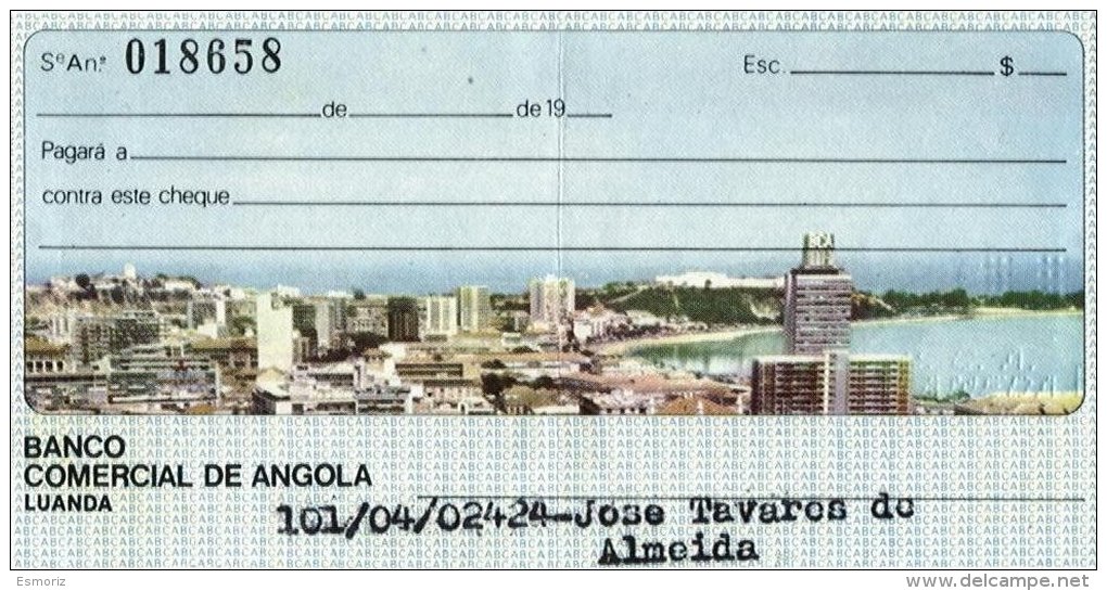 ANGOLA, Cheques, F/VF - Ongebruikt