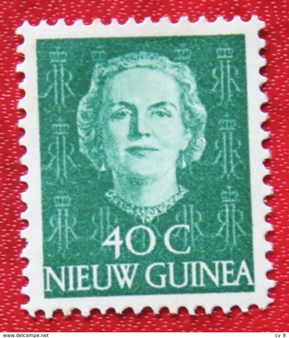 40 Ct Koningin Juliana En Face NVPH 14 1950 MH / Ongebruikt NIEUW GUINEA NIEDERLANDISCH NEUGUINEA NETHERLANDS NEW GUINEA - Netherlands New Guinea