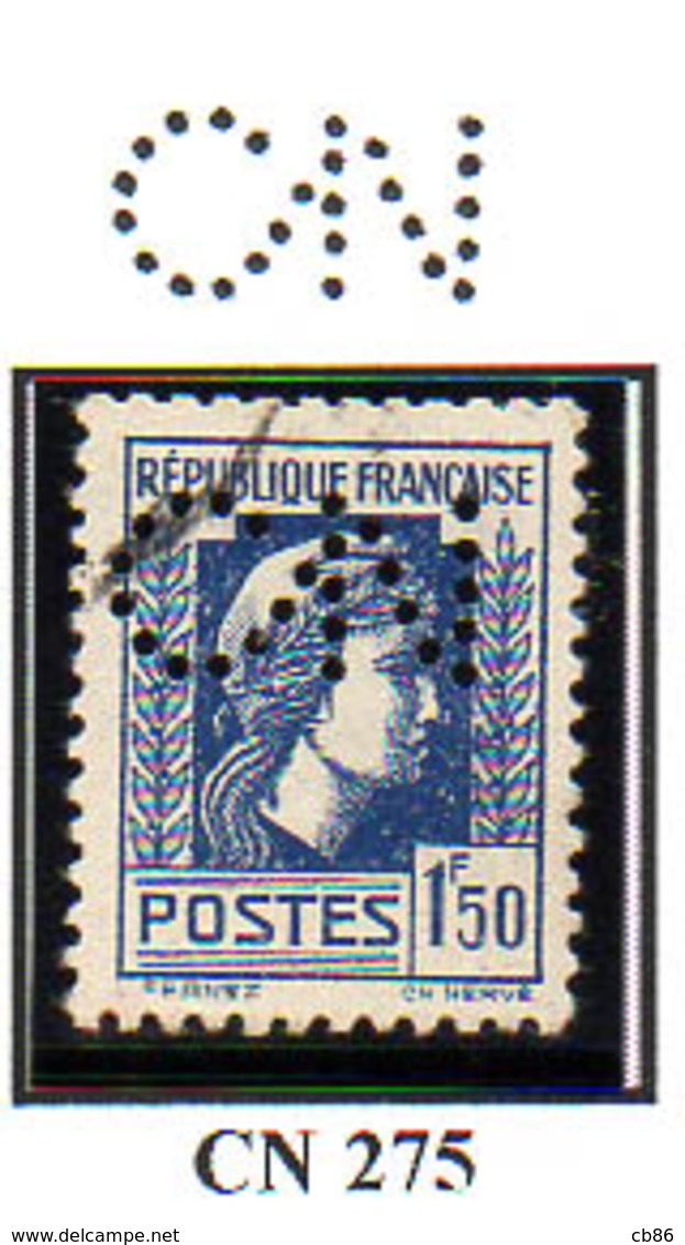 Perforé France Type Marianne D'Alger N° 639 Perf Ref Ancoper CN 275 - Autres & Non Classés