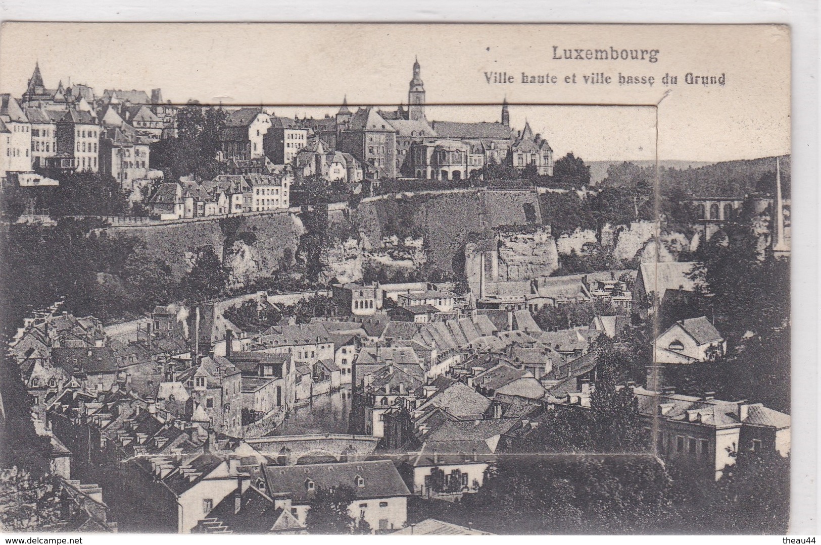 ¤¤  -  LUXEMBOURG   -  Carte à Système  -  Ville Haute Et Ville Basse Du Grund  -   ¤¤ - Luxembourg - Ville