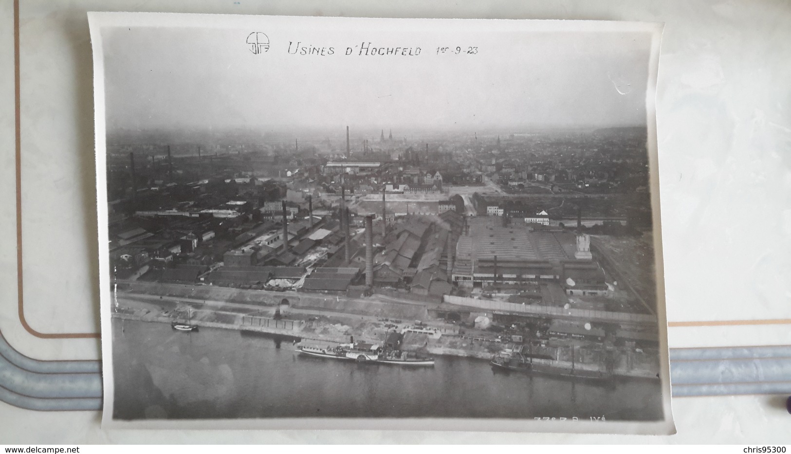 6 EME PHOTO ANCIENNE - USINES HOCHFELD DUISBOURG DUISBURG - AVION - AVIATION - ALLEMAGNE - DEUTCHLAND - BATEAU A VAPEUR - Aviazione