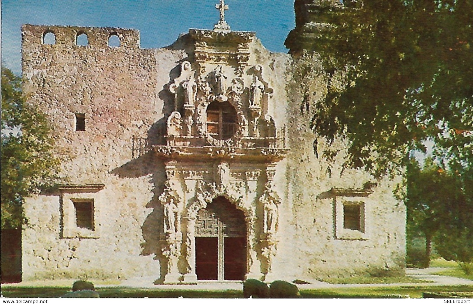 CARTE POSTALE ORIGINALE DE 9CM/14CM : MISSION SAN JOSE SAN ANTONIO THE CHAPEL TEXAS USA - San Antonio