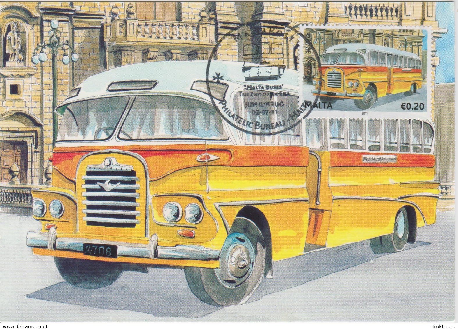 Malta Maximum Card 21 Mi 1670 Buses - The End Of An Era - Ford V8, Zebbug - Siggiewi - Malta