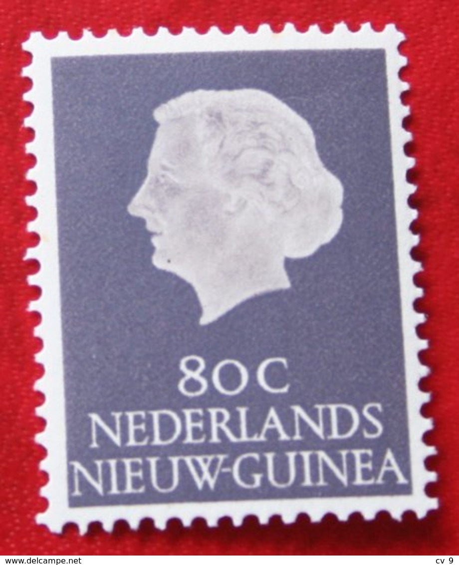 80 Ct Koningin Juliana NVPH 35 1954 MH Ongebruikt NIEUW GUINEA NIEDERLANDISCH NEUGUINEA / NETHERLANDS NEW GUINEA - Nueva Guinea Holandesa
