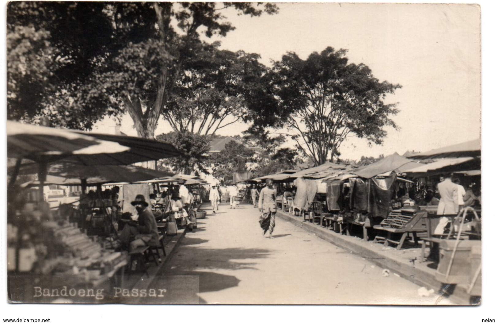 INDONESIA-JAVA-BANDOENG-PASSAR-1927-REAL PHOTO-VIAGGIATA - Indonesia