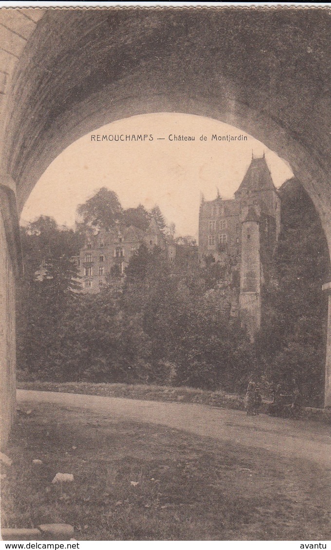 REMOUCHAMPS / CHATEAU DE MONTJARDIN VU D EN DESSOUS DU PONT - Aywaille