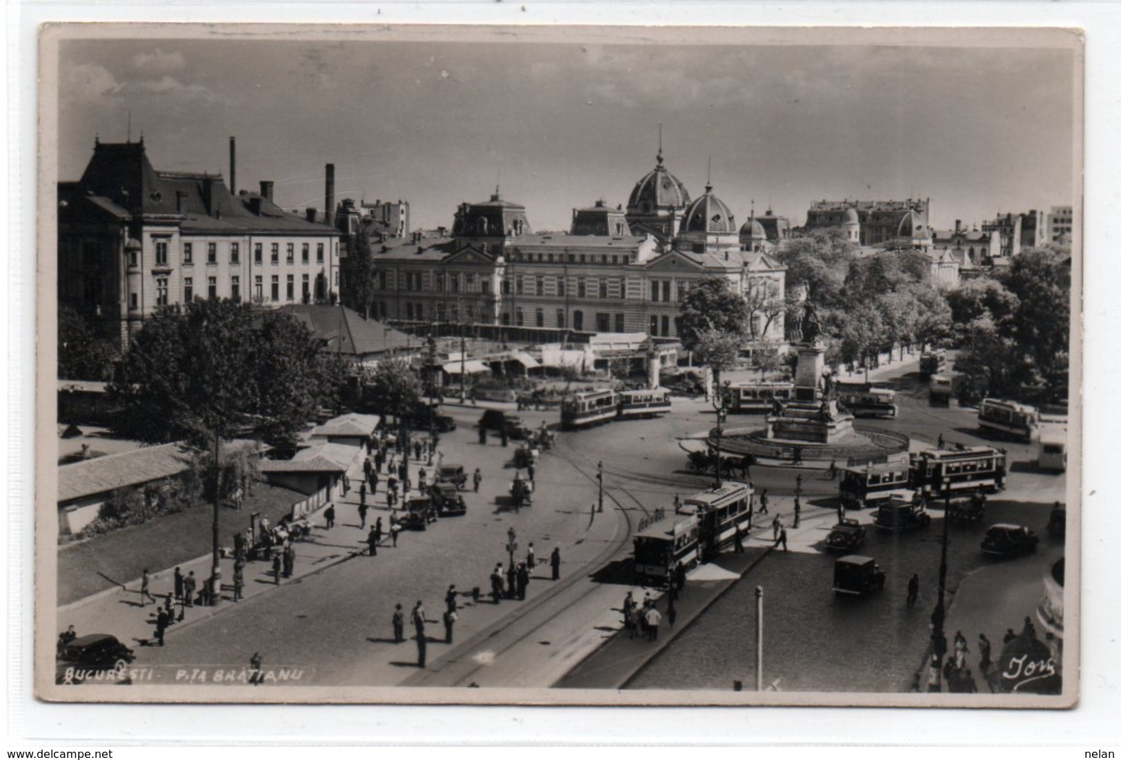 BUCURESTI-PIATA BRATIANU ANNI 20-REAL PHOTO-NON VIAGGIATA - Romania