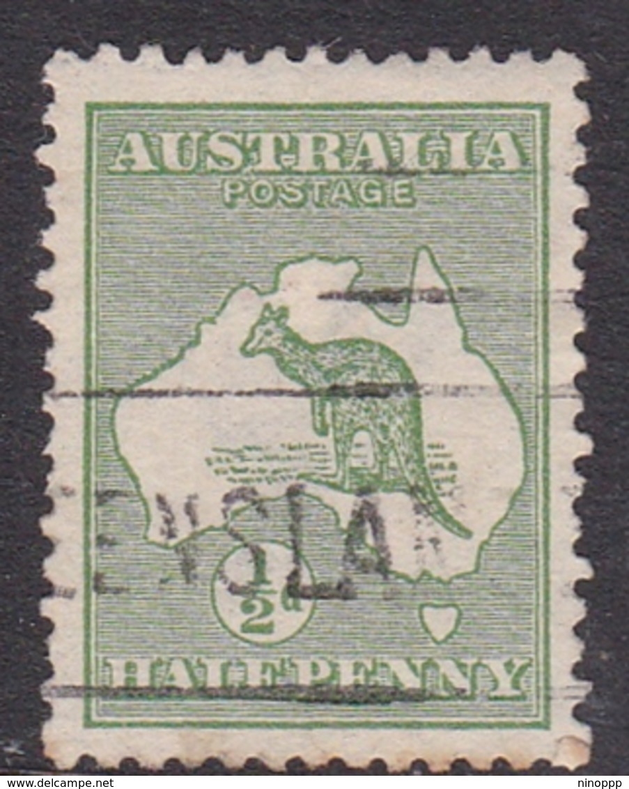 Australia SG 1 1913 Kangaroo Half Penny Green, Used - Used Stamps