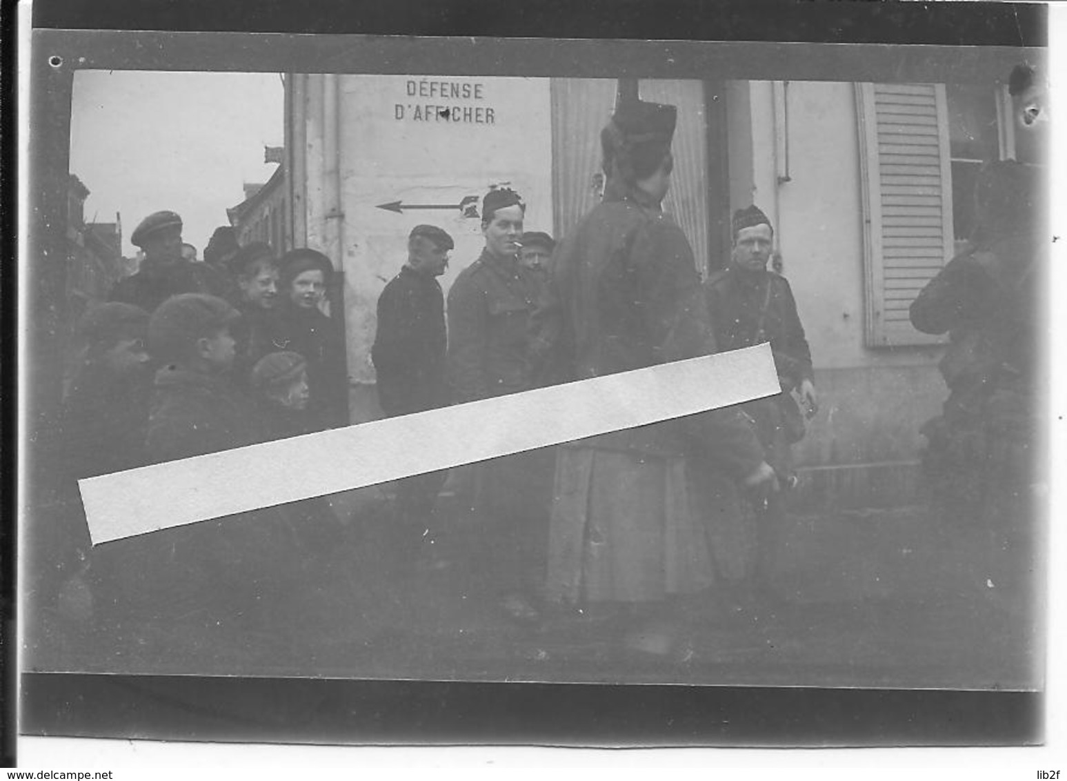 1914 Flandres Flandern Soldats écossais Dans Les Rues Avec Des Civils Troupes écossaises Du BEF 1 Photo Ww1 14-18 - War, Military