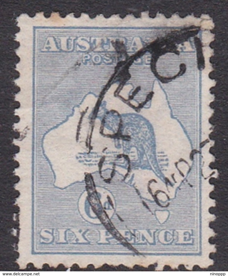 Australia SG 9 1913 Kangaroo 6d Ultramarine, Used - Used Stamps