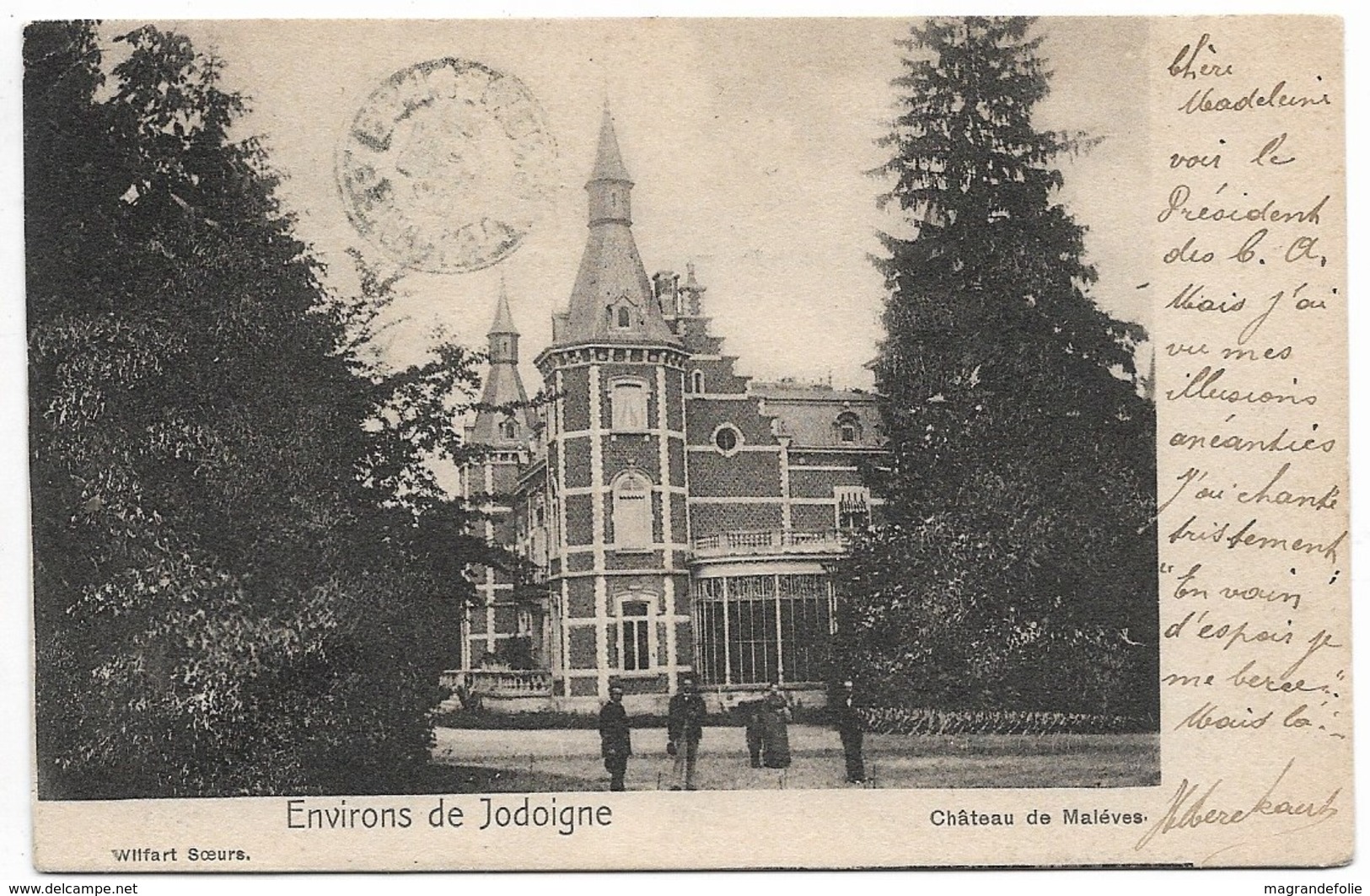 CPA PK  ENVIRONS DE JODOIGNE  CHATEAU DE MALEVES  CARTE ANIMEE - Andere & Zonder Classificatie