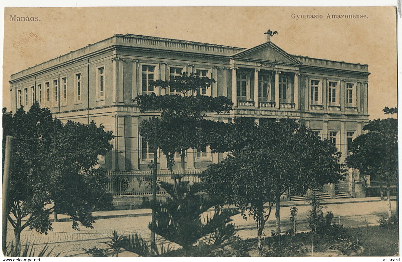 Manaos Gymnasio Amazonense  P. Used To Cuba 1907 Deltiology Club CCC 4048 - Manaus